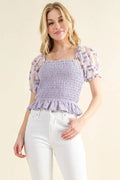 And The Why Embellishment Sleeve Smocked Top - Your Second Look
