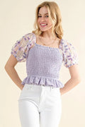 And The Why Embellishment Sleeve Smocked Top - Your Second Look