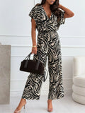 Animal Print Wide Leg Jumpsuit - Your Second Look