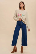 Annie Wear HELLO Embroidered Raglan Sleeve Sweater - Your Second Look