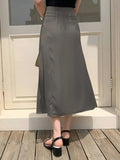 Asymmetric Wrap Midi Skirt with Fluted Hem - Your Second Look