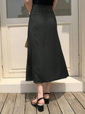 Asymmetric Wrap Midi Skirt with Fluted Hem - Your Second Look