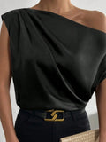 Asymmetrica One - Shoulder Draped Blouse - Your Second Look