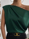 Asymmetrica One - Shoulder Draped Blouse - Your Second Look
