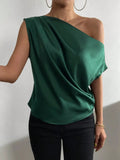 Asymmetrica One - Shoulder Draped Blouse - Your Second Look