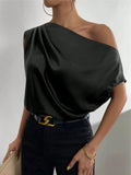 Asymmetrica One - Shoulder Draped Blouse - Your Second Look