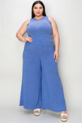Basic Bae Full Size Ribbed Tank and Wide Leg Pants Set - Your Second Look