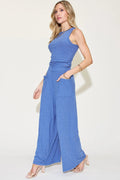 Basic Bae Full Size Ribbed Tank and Wide Leg Pants Set - Your Second Look