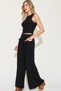 Basic Bae Full Size Ribbed Tank and Wide Leg Pants Set - Your Second Look