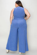 Basic Bae Full Size Ribbed Tank and Wide Leg Pants Set - Your Second Look