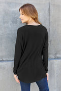Basic Bae Full Size Round Neck Dropped Shoulder T-Shirt - Your Second Look