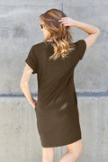 Basic Bae Full Size Round Neck Short Sleeve Dress with Pockets - Your Second Look