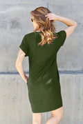 Basic Bae Full Size Round Neck Short Sleeve Dress with Pockets - Your Second Look