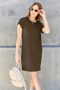 Basic Bae Full Size Round Neck Short Sleeve Dress with Pockets - Your Second Look