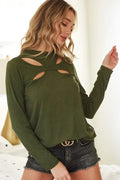 BiBi Butterfly Looking Cutout Rib Knit Top - Your Second Look