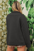 BiBi Single - Breasted Washed Fleece Jacket - Your Second Look