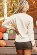 BOO Round Neck Long Sleeve Sweater - Your Second Look