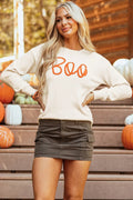 BOO Round Neck Long Sleeve Sweater - Your Second Look