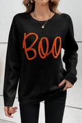 BOO Round Neck Long Sleeve Sweater - Your Second Look
