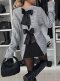 Bow Back & Round Neck Sweater - Your Second Look