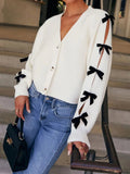 Bow Cutout Sleeve Cardigan - Your Second Look