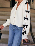 Bow Cutout Sleeve Cardigan - Your Second Look