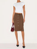 Button Detail Belted Cargo Skirt - Your Second Look