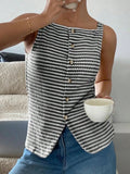 Button Down Striped Tank - Your Second Look