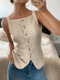 Button Down Striped Tank - Your Second Look