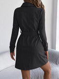 Button - Front Corduroy Shirt Dress - Your Second Look