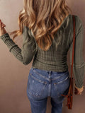 Button - Front Long Sleeve Top - Your Second Look