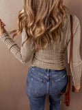 Button - Front Long Sleeve Top - Your Second Look