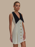 Button Front Sleeveless Mini Dress - Your Second Look