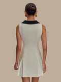 Button Front Sleeveless Mini Dress - Your Second Look