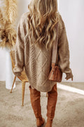 Cable - Knit Round Neck Sweater Dress - Your Second Look