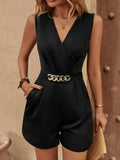 Chain Decor Romper with Pockets - Your Second Look