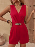 Chain Decor Romper with Pockets - Your Second Look