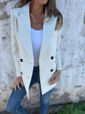 Collared Neck Long Sleeve Blazer - Your Second Look