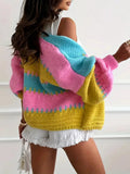 Color Block Drop Shoulder Cardigan - Your Second Look