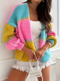 Color Block Drop Shoulder Cardigan - Your Second Look