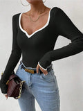 Contrast Trim Knit Top - Your Second Look