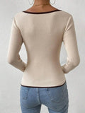 Contrast Trim Knit Top - Your Second Look