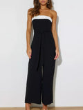Contrast Tube Wide Leg Jumpsuit - Your Second Look