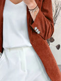 Corduroy Lapel Collar Casual Blazer - Your Second Look
