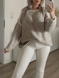 Cozy Contrast Stitching Sweater - Your Second Look