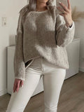 Cozy Contrast Stitching Sweater - Your Second Look