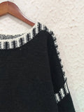 Cozy Contrast Stitching Sweater - Your Second Look