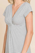 Culture Code Full Size Striped Twisted Detail Dress - Your Second Look