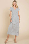 Culture Code Full Size Striped Twisted Detail Dress - Your Second Look
