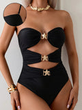 Cutout Sweetheart Neck One - Piece Swimwear - Your Second Look
